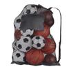 1Pcs Extra Large Mesh Drawstring Soccer Basketball Volleyball Storage Net Bag With Zipper Pocket Gym Bag