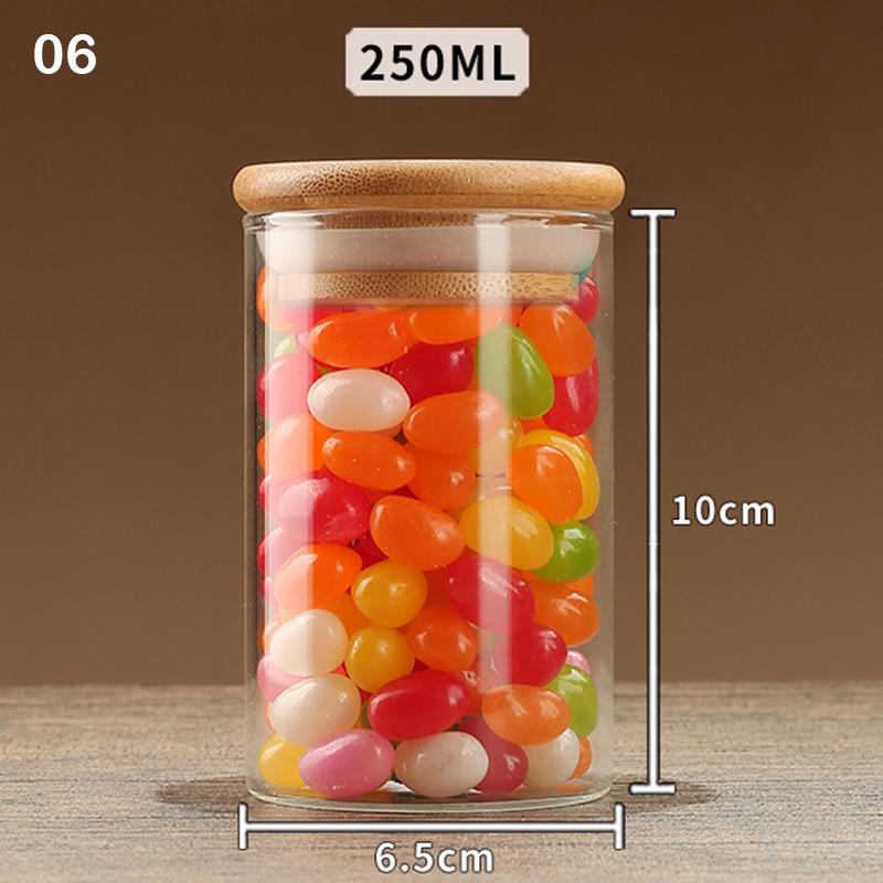 Sealed Food Storage Box Pots Glass Jar Coffee Jars With Lid Transparent Cereal Candy Dried Jars Fridge Storage Tank Containers