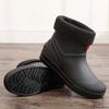[One piece] Rain shoes men's short and medium non-slip waterproof shoes outdoor water boots warm fishing rain boots rubber shoes