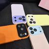 Color Block Instant Lens Case for iPhone 16 Pro Max & Apple 17, Liquid Silicone Matte for iPhone 14/15