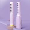 Mini Ceramic Hairdressing Comb 3 Temperature Frizz-Free Cordless Hair Straightener USB Rechargeable Fast Heating Electric Hair Styling Detangling