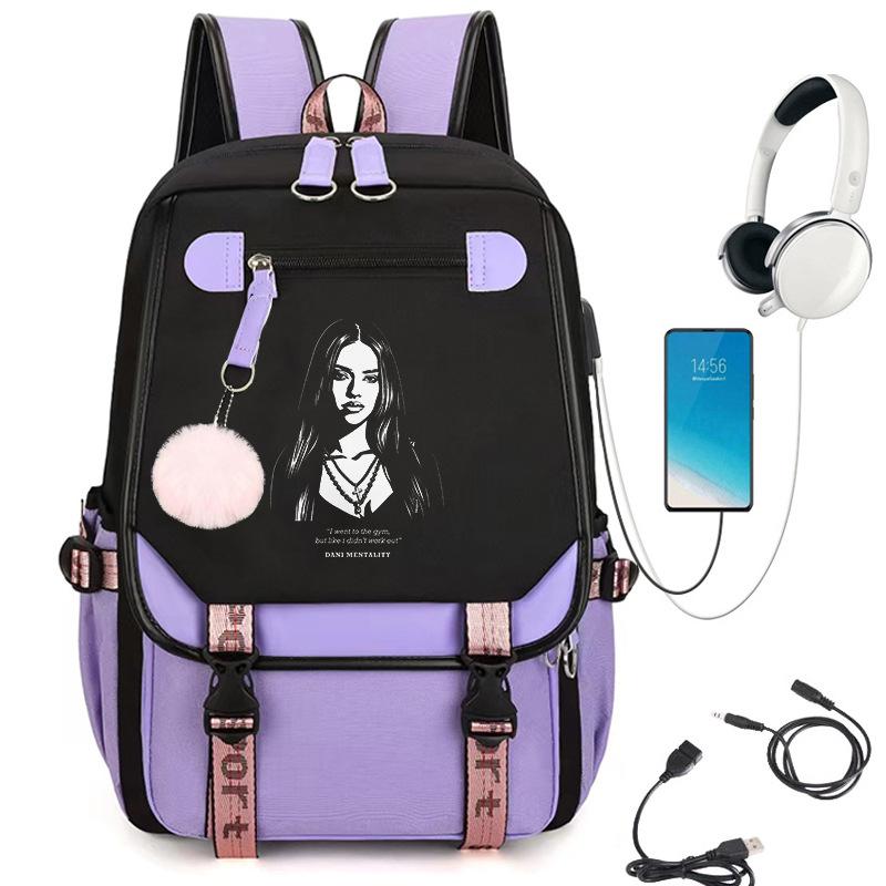 KATSEYE Campus Style Backpack Multifunctional Student Bookbag Large Capacity Lightweight Water-Resistant for School