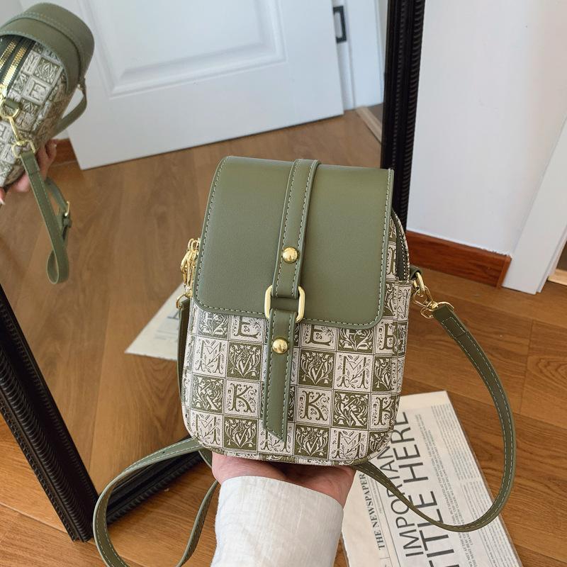 

Small bag women s new popular small square bag fashion high-end shoulder bag crossbody mobile phone bag зелёный