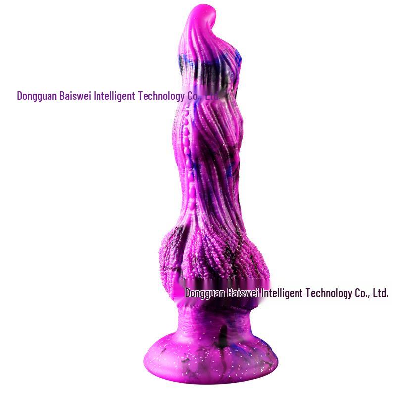 Multicolor Silicone Alien Wolf King Anal Plug - Soft Dog Penis Shaped Female Masturbator
