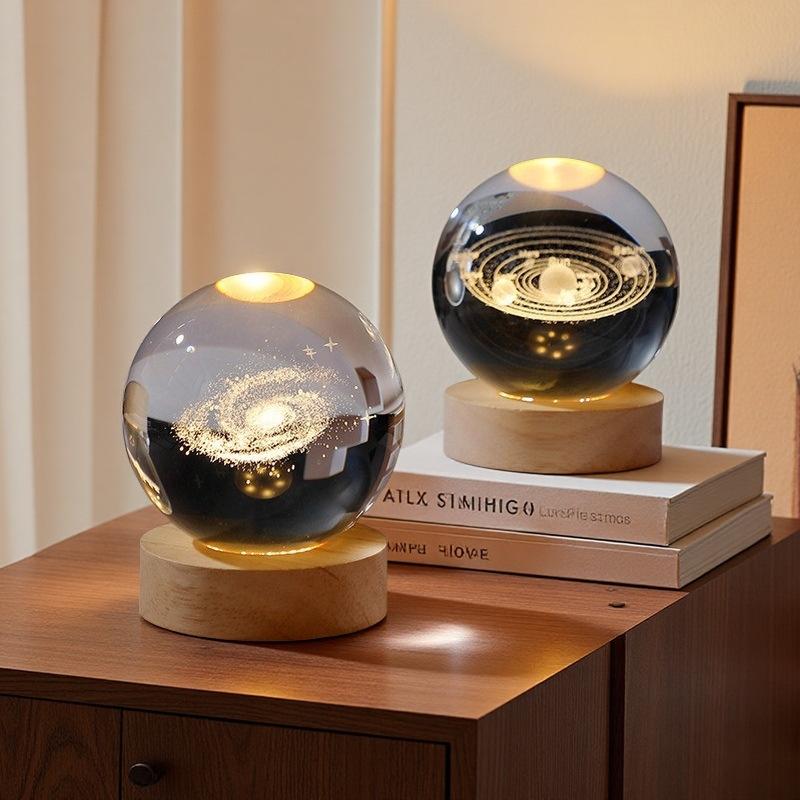 Creative Birthday Gift 6cm Crystal Ball Galaxy Glass Ball Craft Decorative Ornament Bedroom Decor Home Accessories