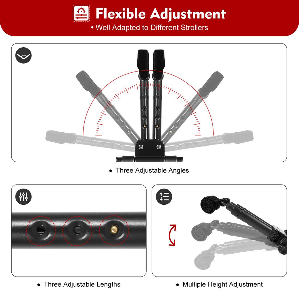 2in1 Universal Stroller Board Buggy Board with Detachable Seat Stroller Glider Board Holds Children Up to 55 LBS
