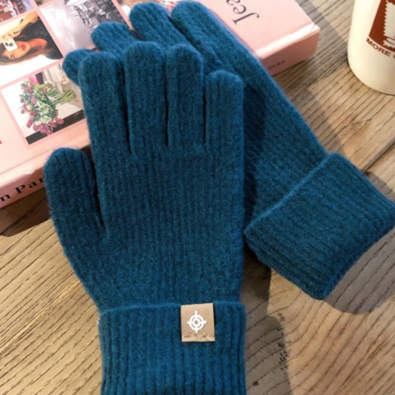 LALA Pure Wool Finger Knit Gloves