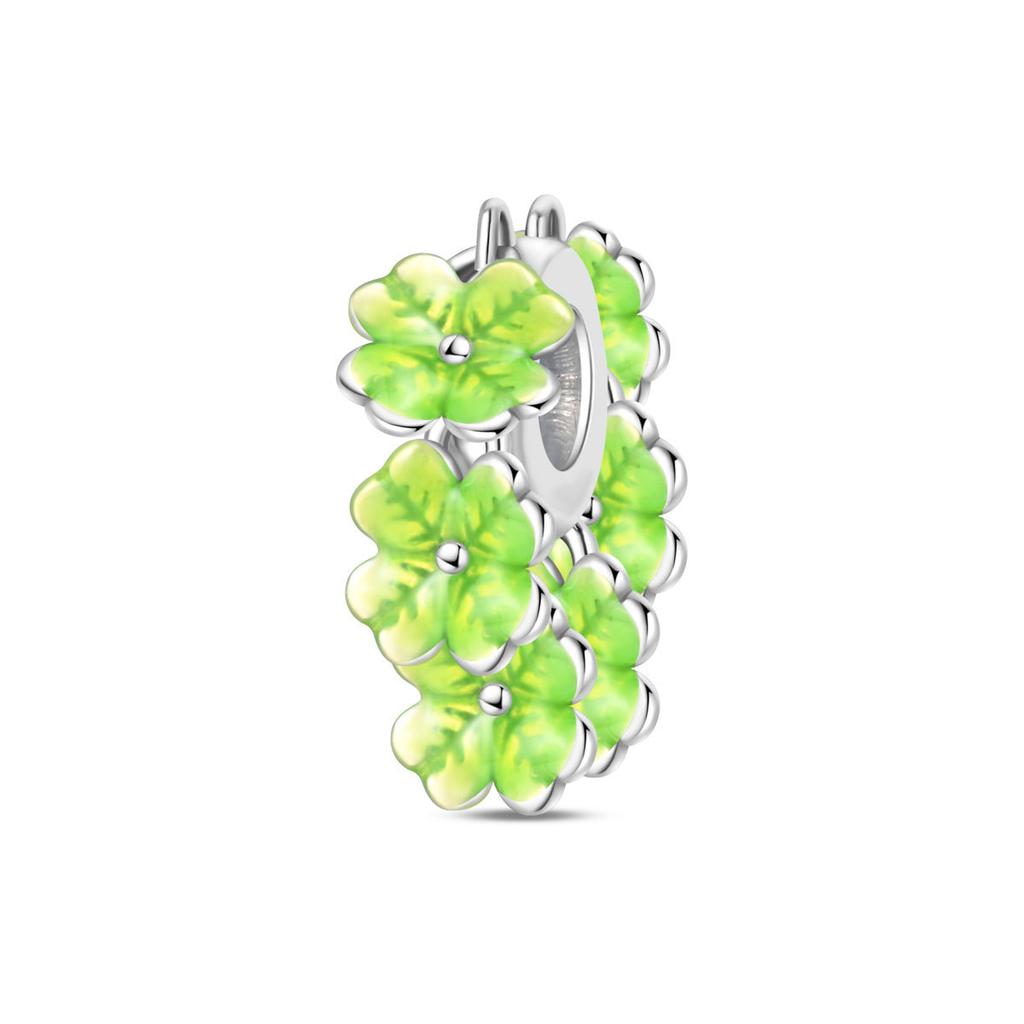 S925 Silver Butterfly Flower Charm Pendant Bead Strand Safety Chain Clasp Bracelet Jewelry Accessory