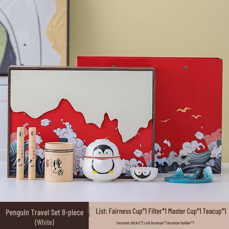 

Creative Ceramic Penguin 8-Piece Travel Tea Set