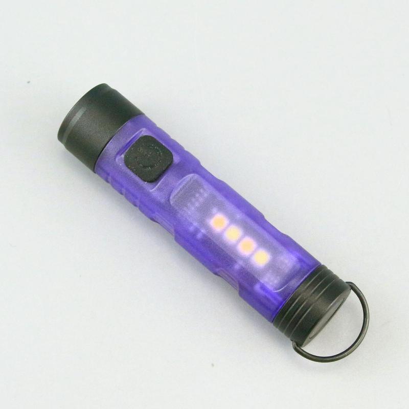 Mini Keychain Flashlight Type-C Fast Charging Torch Lamp With Magnet Multifunction Warning Camping Flashlight