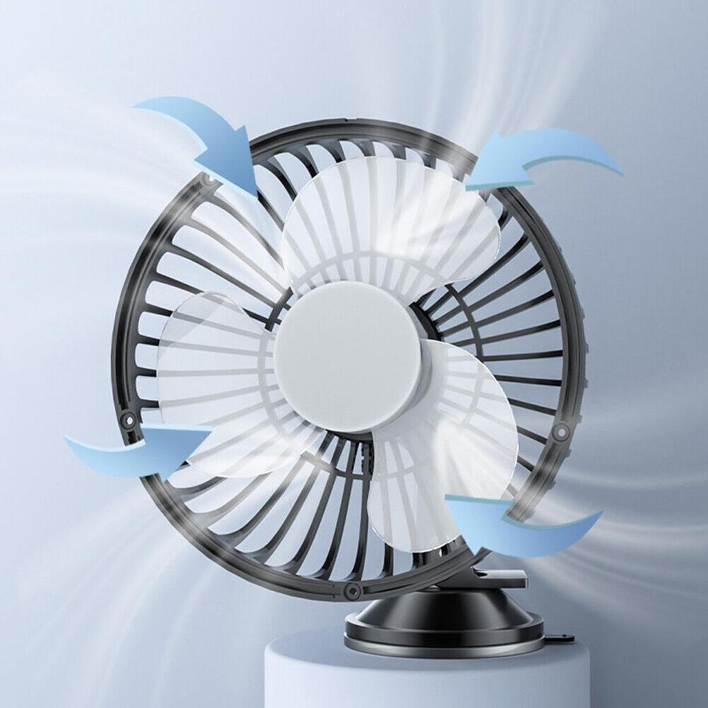 Dashboard Suction Cup Fan | Suction Cup USB Air Cooler Fan for Dashboard -