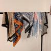 Vintage French Silk Scarf Headband Headband Female Tied Hair Headband Headscarf Ins Tide Large Square Scarf