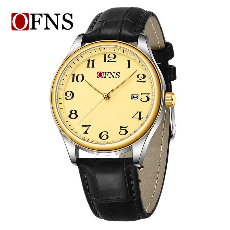

OFNS Large Dial Luminous Quartz Watch with Calendar, Waterproof Digital Design for Seniors