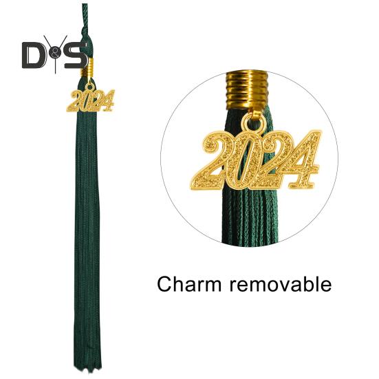 1 Set Unisex Graduation Robe Hat Set Front Zipper Loose Tassel 2024 Year Tag College Bachelor Doctor Master Graduation Ceremony Gown Cap Tassel Set