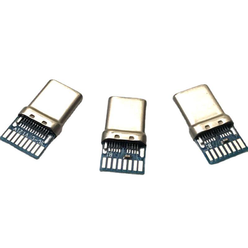 In-stock USB Type-C Male 3.1 Plug Solder Wire Connector with Board