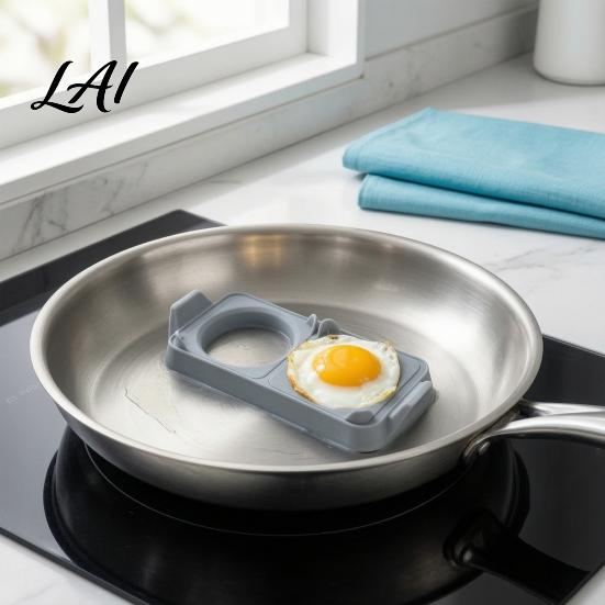 Easy Clean Egg Maker Silicone Ring Set Non-stick Round Cooking Shapers Heat Food Grade Rings Resistant Kitchen Gadgets with Detachable Design
