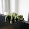 Sleeping T-Rex Monitor Topper 3D Printed Lazy Dinosaur Figurine Desk Shelf Decor Cute Dino Ornament Gift