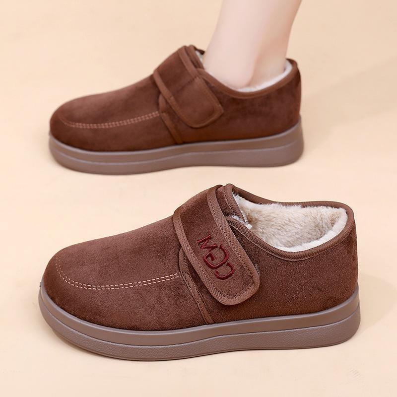 Dámské sněhule s plyšovou podšívkou, zimní protiskluzné kotníkové boty, teplé pohodlné ležérní boty pro všestranné nošení