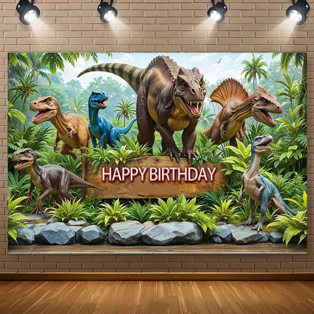 Jurassic Dinosaur Theme Birthday Party Decorations Backdrop Dinosaur Jungle Supplies Background Poster Photography Prop Kid Gift