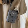 A Niche Design Bow Polka Dot Crossbody Bag, A Fashionable Small Crossbody Bag, and A Simple Commuting Phone Bag