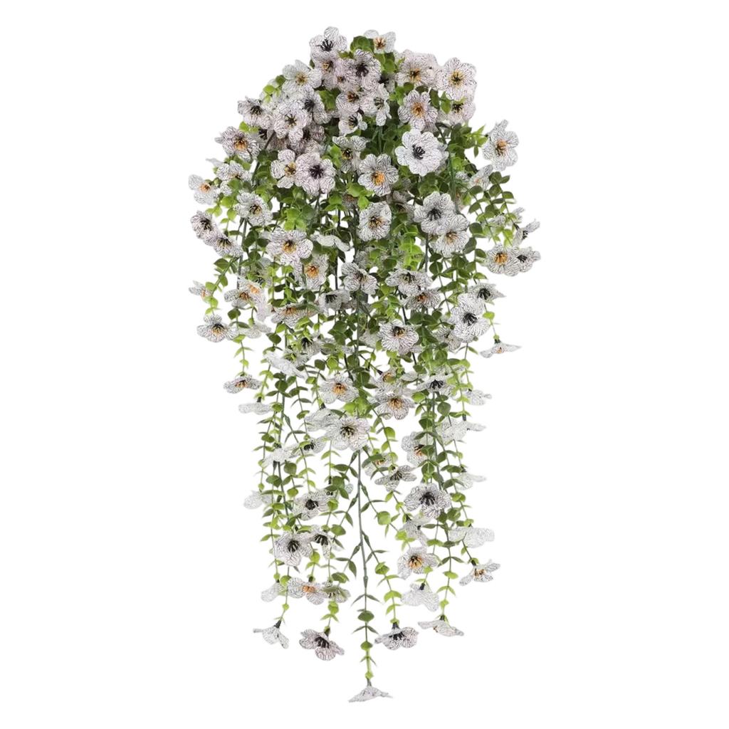 Artificial Hanging Flower Realistic Silk Garland with Cascading Leaves for Indoor Outdoor Decoration