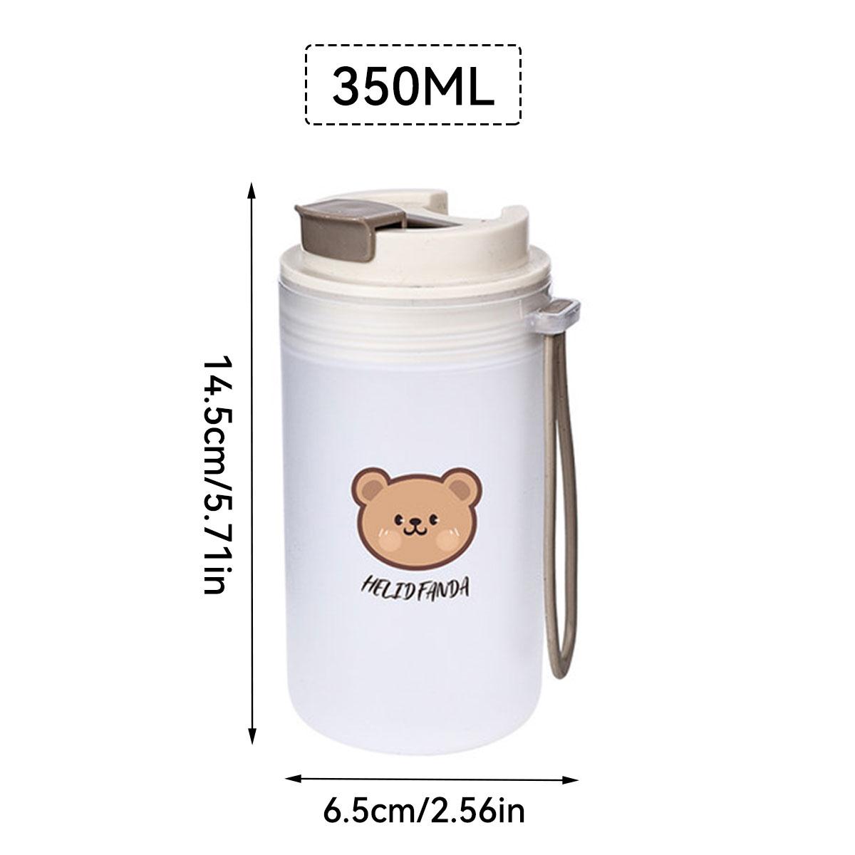 

Reusable Plastic Water Cup Sport Travel Portable Tumbler With Lid&Rope 350/550ML Cute Sealed Milk Coffee Cup Students Drinkware