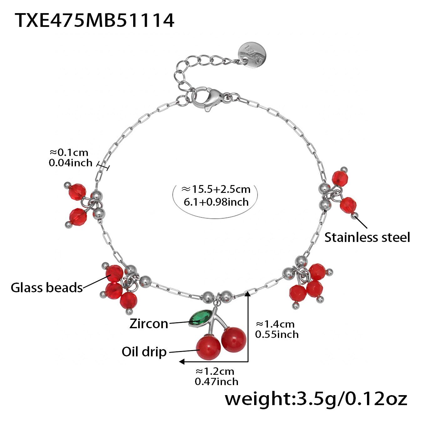 Qiong Yao 18K Gold Multi-Cherry Pendant Bracelet & Clavicle Chain