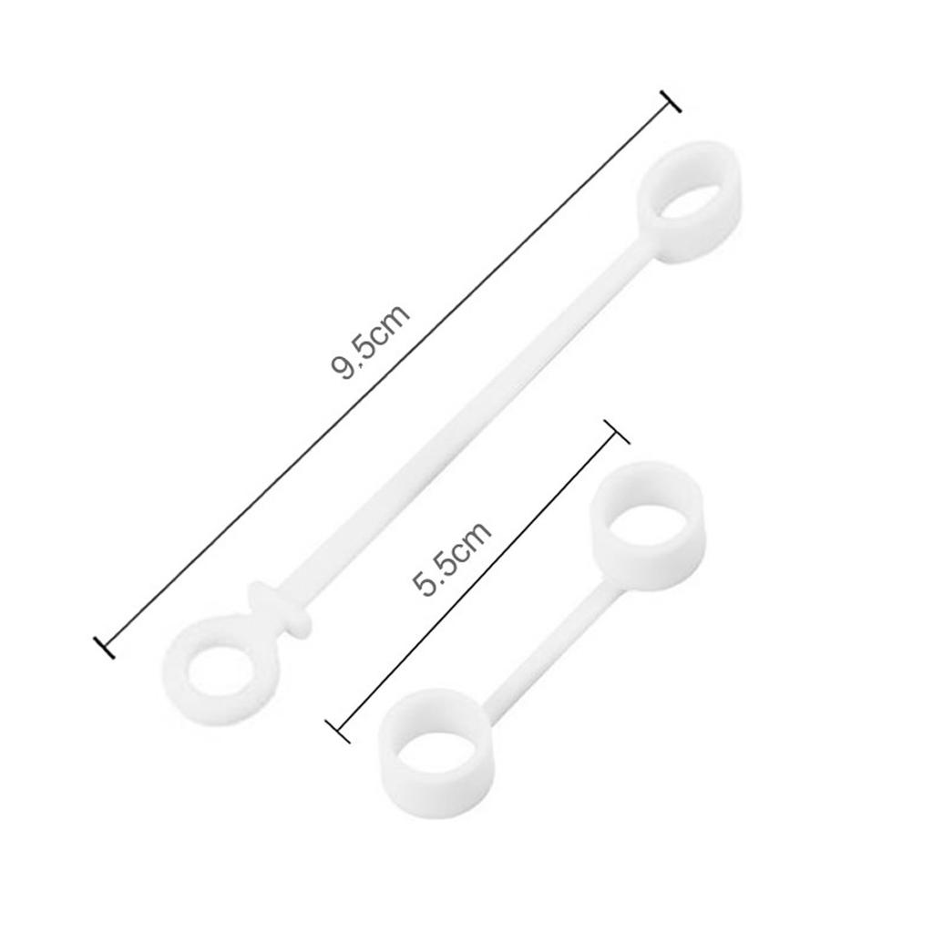 2 pezzi Silicone Anti-Smarrimento Copertura Protezioni Manicotto Custodia Supporto Convertitore Cavo Cinghia Laccio per Vari Adattatori di Ricarica