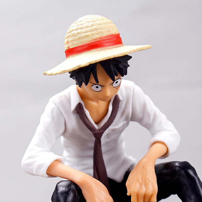 Anime One Piece Luffy Pvc Figurine Monkey D Luffy Classic Model Toys Sabo Ace Doll Cake Car Decoration Collection