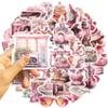 60PCS Cute Pink Girl Graffiti Stickers Aesthetic Decals for Water Bottles Laptop Scrapbook Phone Decoration Sticker Toys