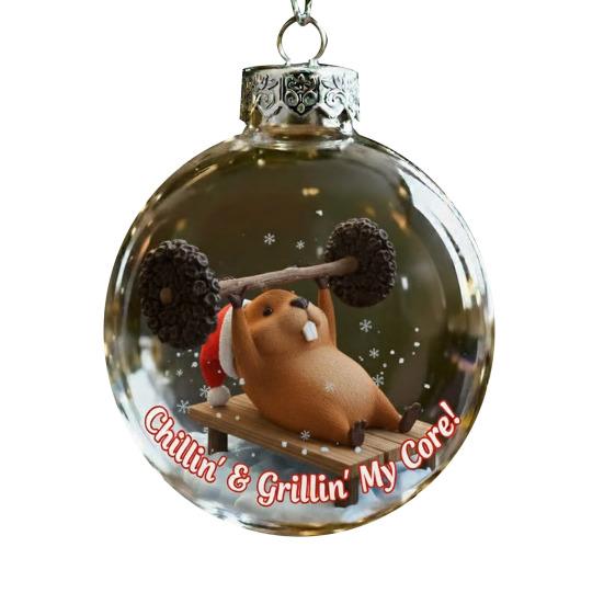 Festliche Tierornamente Weihnachtsbaumschmuck Klare Plastik-Weihnachtskugeln für Heim-Spaß-Partydeko