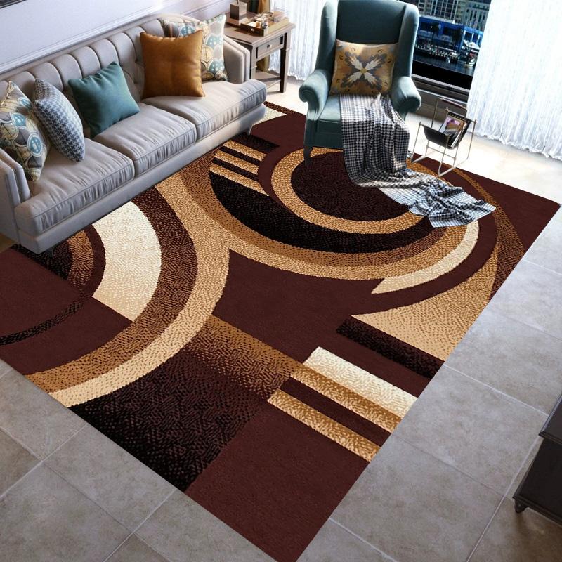 Stylish Geometric lines Washable Modern 3D Printing Carpet Mat for Living Room Bedroom Toilets Home Decoration Rugs