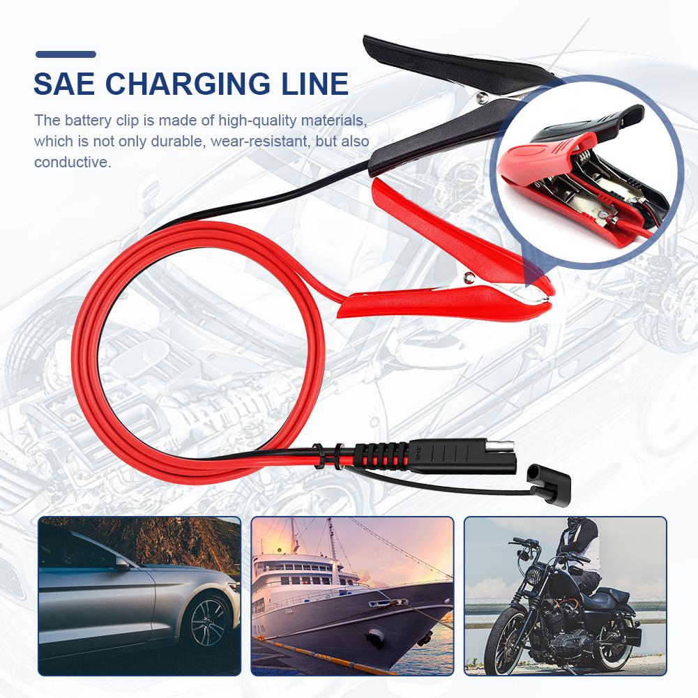 Power Charging Extension Cable Quick Connect Alligator Clamps 60CM Charging Line Maximum Current 15A for Cars for Car Ignition