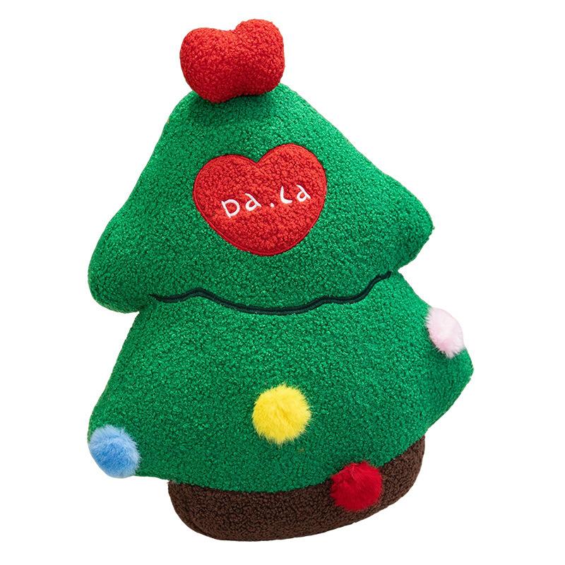 Christmas Plush Toy Set, Gingerbread Man & Xmas Tree Stuffed Pillow,Cute Christmas Throw Pillow for Kids