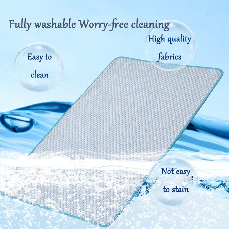 Hunde Kühlmatte Sommer Haustier Eis Seidenmatte Atmungsaktiv Katze Schlafunterlage Waschbar Langlebig Hunde Kalt Sofabett 6 Größen Haustierbedarf