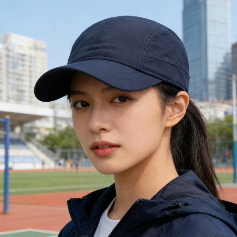 Solid Color Quick-Dry Waterproof Light Panel Baseball Cap Short Brim Open Ventilation Running Hat for Outdoor Sports