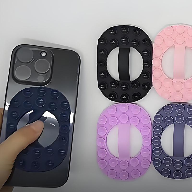 Double Side Silicone Pad For Mobile Phone Fixture Suction Cup Backed Adhesive Silicone Rubber Sucker Pad For Fixed Pad