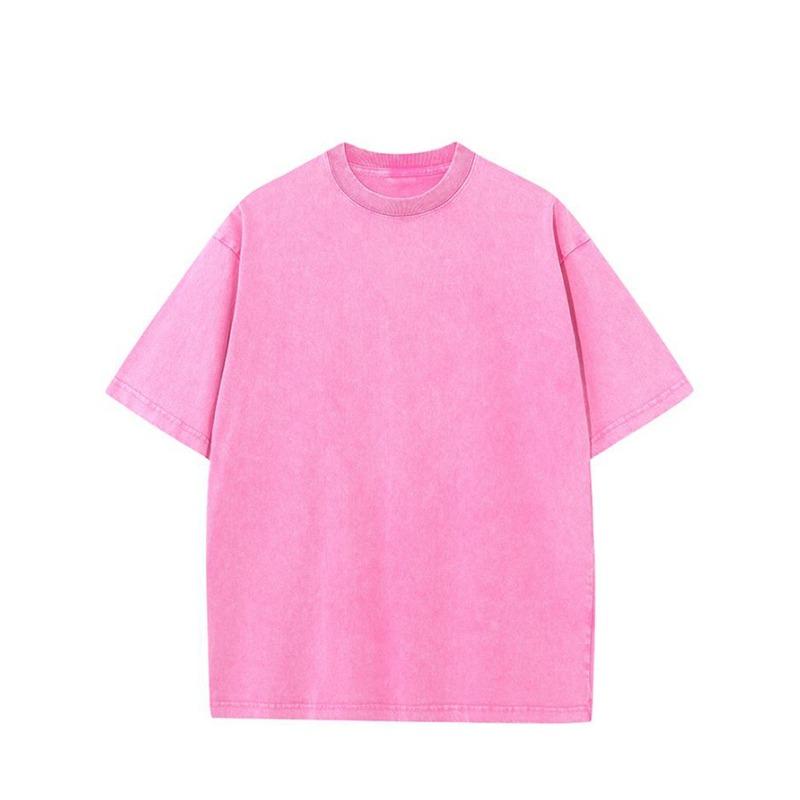 Herren Schweres Gewaschenes Vintage Lockeres Drop Shoulder Kurzarm T-Shirt