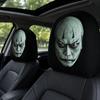 2 Stuks Spook Auto Hoofdsteunhoezen 2D Stretch Nekkussenhoes Donkere Stijl Hoofdsteunhoezen Universele Pasvorm