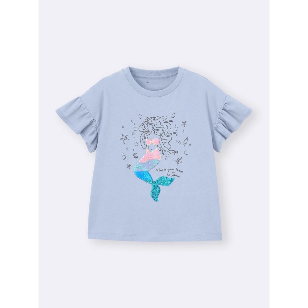 Gu By Uniqlo Girls Sequin T  Mermaid  +e