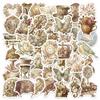 50 Retro Romantic Stickers Literary Fresh And Simple Stickers Diy Mobile Phone Computer Water Cup Decoration Waterproof