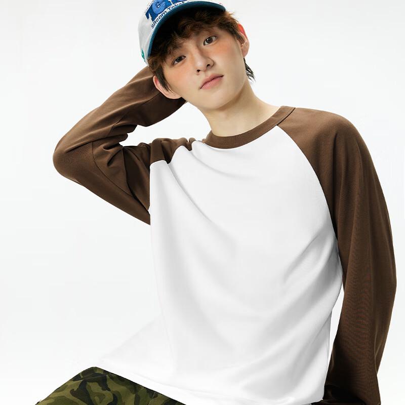 MINISO Men's American Retro Cotton Long Sleeve T-Shirt