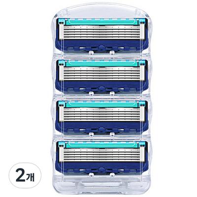 Qzio Fusion Elizabeth Gillette-kompatible Rasierklingen, 4er-Pack, 2-teilig, koreanische Rasierklinge