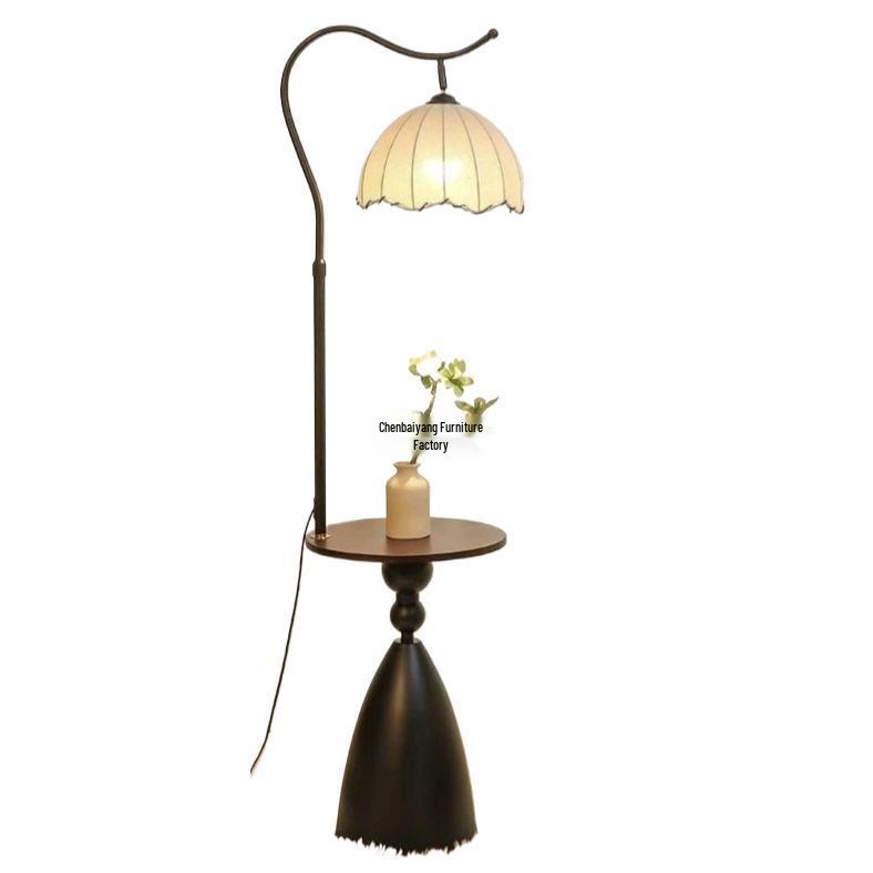 Adjustable Retro Orange Crescent Floor Lamp for Living Room, Bedroom, or Sofa Corner