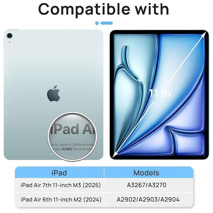 Verre Trempé - iPad Air 11 Pouces - M2/M3 - Anti-Rayures - Antichoc - Haute Transparence