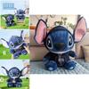 Stitch Plush Toy With Hoodie And Overalls For Kids Gift