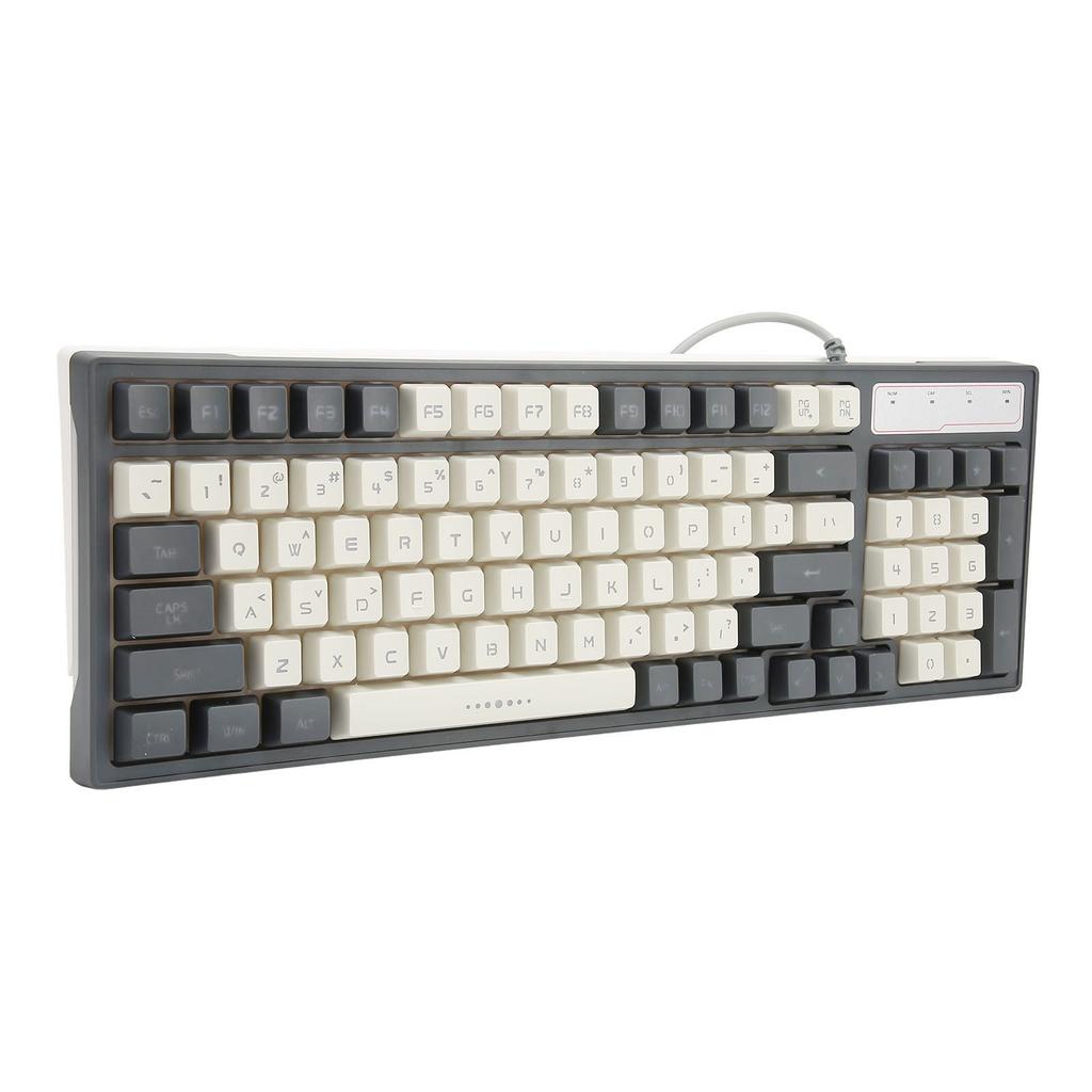 Gaming Keyboard RGB LED Backlight Mechanical Waterproof Compact 96 Keys USB Membrane Keyboard for Desktop Computer PC