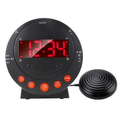 Lauter Wecker mit Bettvibrator Vibrationswecker LED Digitalanzeige