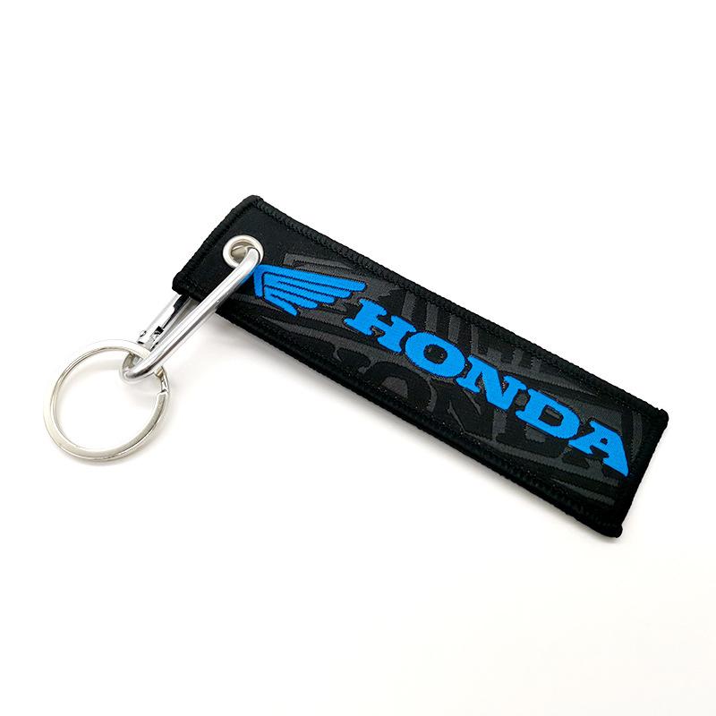 Hot Motorcycle Keychain Double-sided Embroidered Carabiner Pendant Refit Gift for Honda Keychain NSS350 CM300 CB500 CB650R CB190