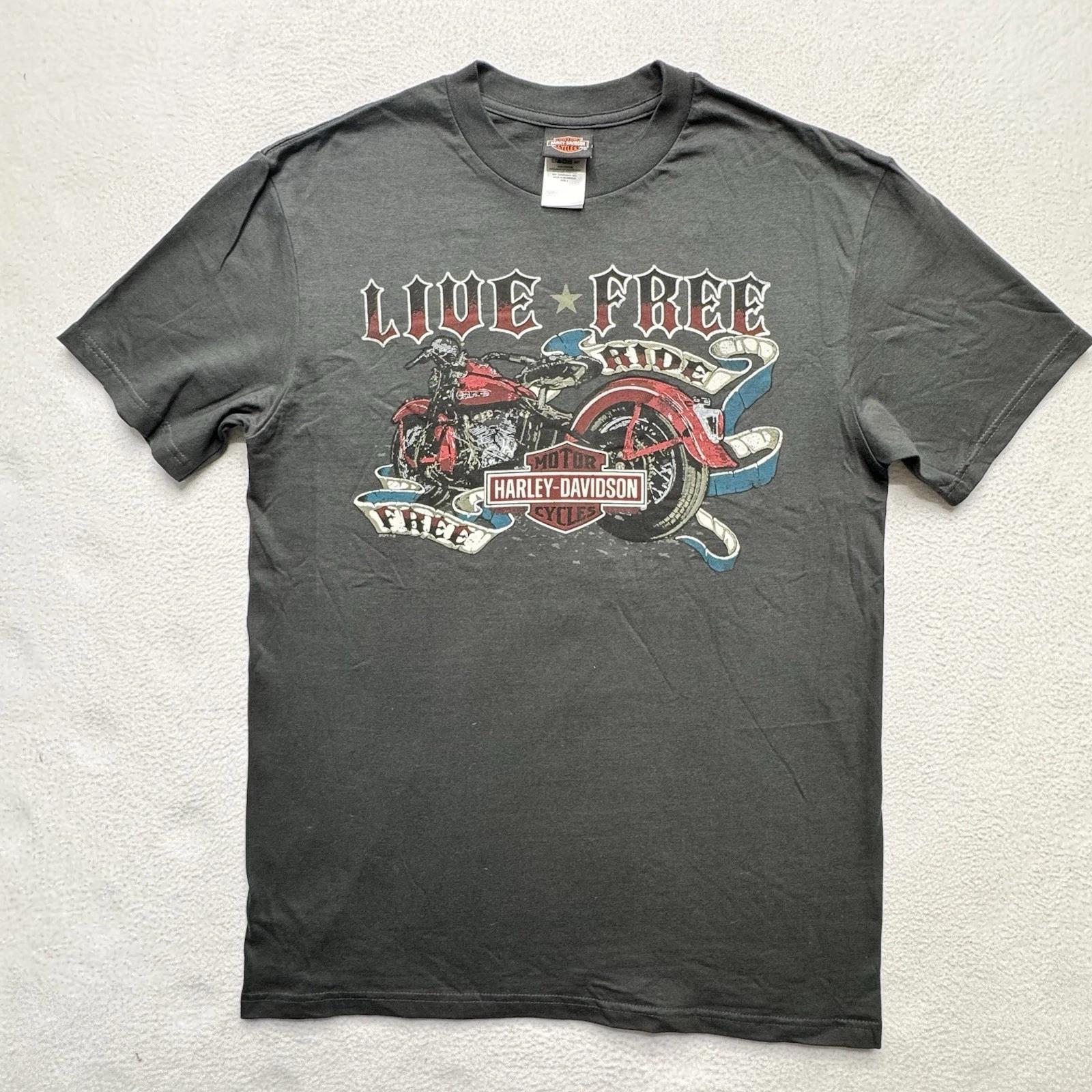VTG Harley Davidson Short Sleeve Shirt Mens L Black Cape Fear Cayman Island BWI L